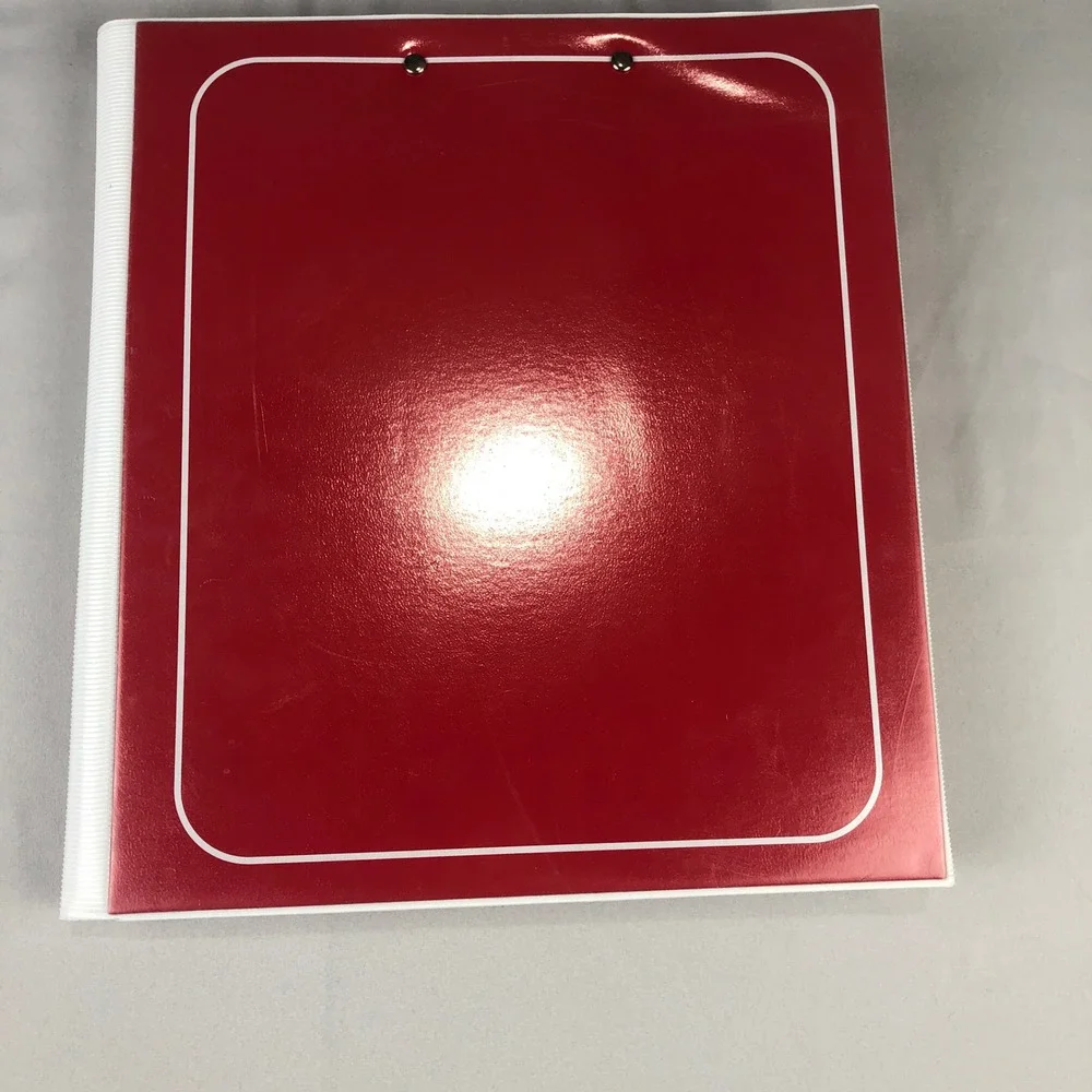NEW Mead Trapper Keeper Red 3 Ring Portfolio Binder Notebook 2 Folders Pocket